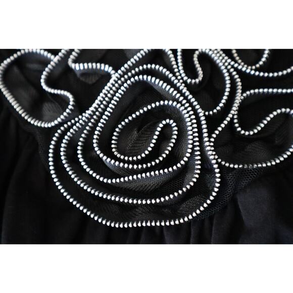 Cato Black Blouse Beaded Embellished VNeck 3/4 Sleeve Party Evening Plus 26W/28W - Picture 5 of 8